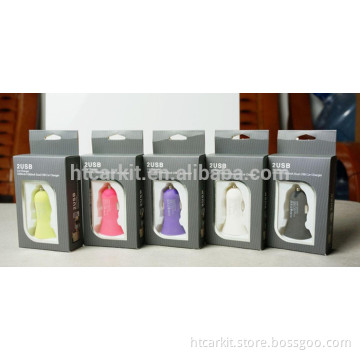 hot portable dual port car usb charger for iPhone 6/dual port usb car charger for phone 6 for ipad for Apple